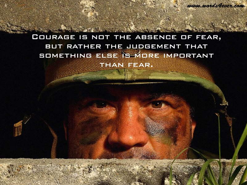 Lovely Sayings from words4ever.com: A hero is no braver than an ordinary man, but he is braver five minutes longer.