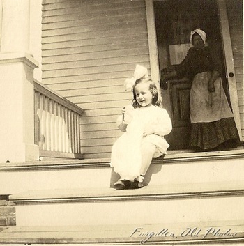 Child on steps PR Antiques