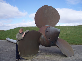 The prop off HMS Hampshire at the museum at Lyness, Hoy
