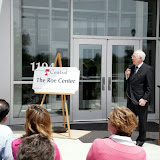 Central College Board of Trustees Chair Dave Wesselink speaks at the dedication of the Roe Center