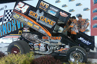Sammy Swindell roared from 18th to win the 410 A-Main Saturday at The Knoxville Raceway.  Swindell has been driving for Terry McCarl while McCarl recovers from injuries suffered earlier in the year.