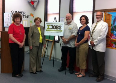L to R City Council member Elsie Kemp, Lt. Governor Patty Judge, Mayor Don Zoutte, City Council member Carolyn Formanek, City Manager Dick Schrad