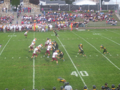 Knoxville runs a play against PCM in first half action.