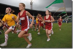 School Girls Running