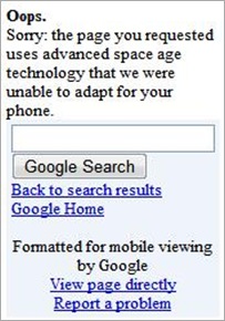 Google Gives Funny Message