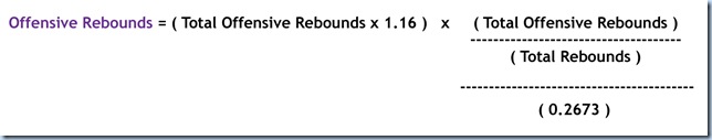 Stat Formula -- Gestalt Offense (offensive rebounds)