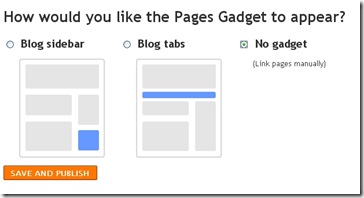 static blogger pages select option