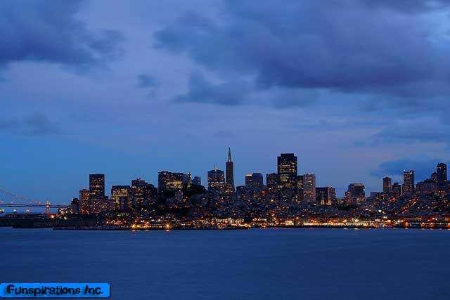 San Francisco skyline at night