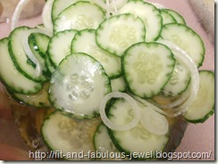 dressed cucumber salad