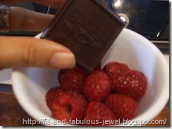 chocolate and organic raspberries