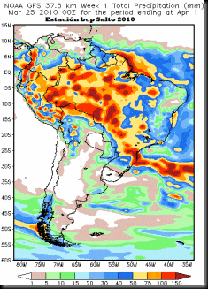 Precip GSF para Semana Santa