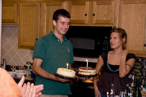 Gabe ready to blow out his candles with Bea