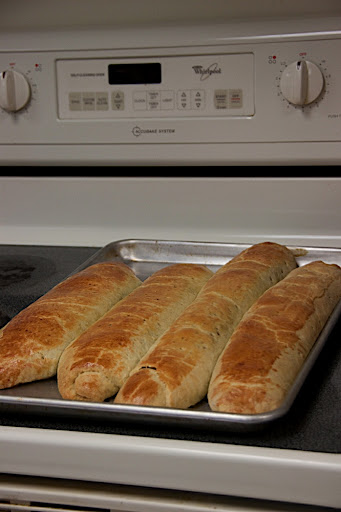 Rolls filled with poppy seeds.