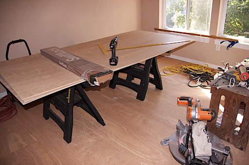 And then we put down another subfloor on top of the old one.