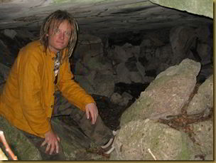 Me in part of the remains of the bunker