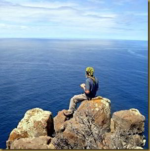 Me having lunch at Cape Raoul