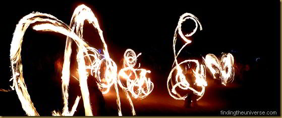 Fire twirlers - Australian outback festival