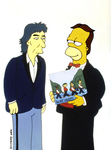 George Harrison con Homero en un episodio de 1993.