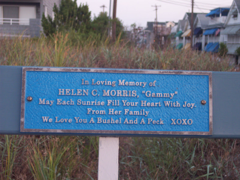 In loving memory ofHelen C. Morris,"Gammy"May each sunrise fill your heart with joy.From her familyWe love you a bushel and a peek XOXO