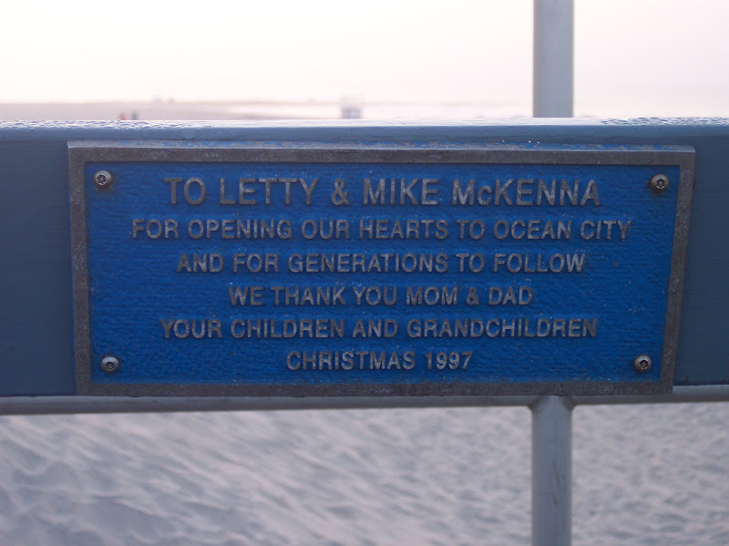 To Letty & Mike McKennaFor opening our hearts to Ocean CityAnd for generations that followWe thank you Mom & DadYour children and grandchildrenChristmas 1997