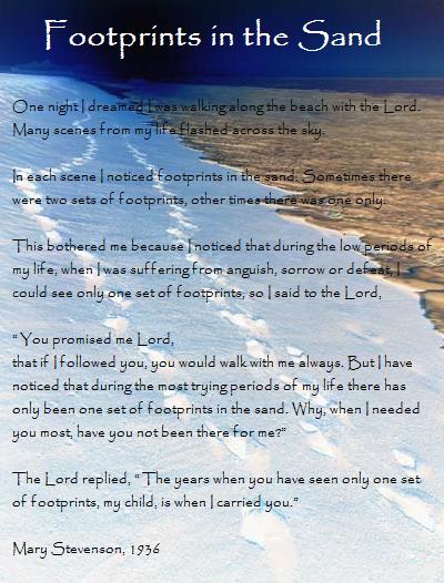 Quotes About Footprints In Sand 52 Quotes Quotes About Footprints In The Sand 43 Quotes