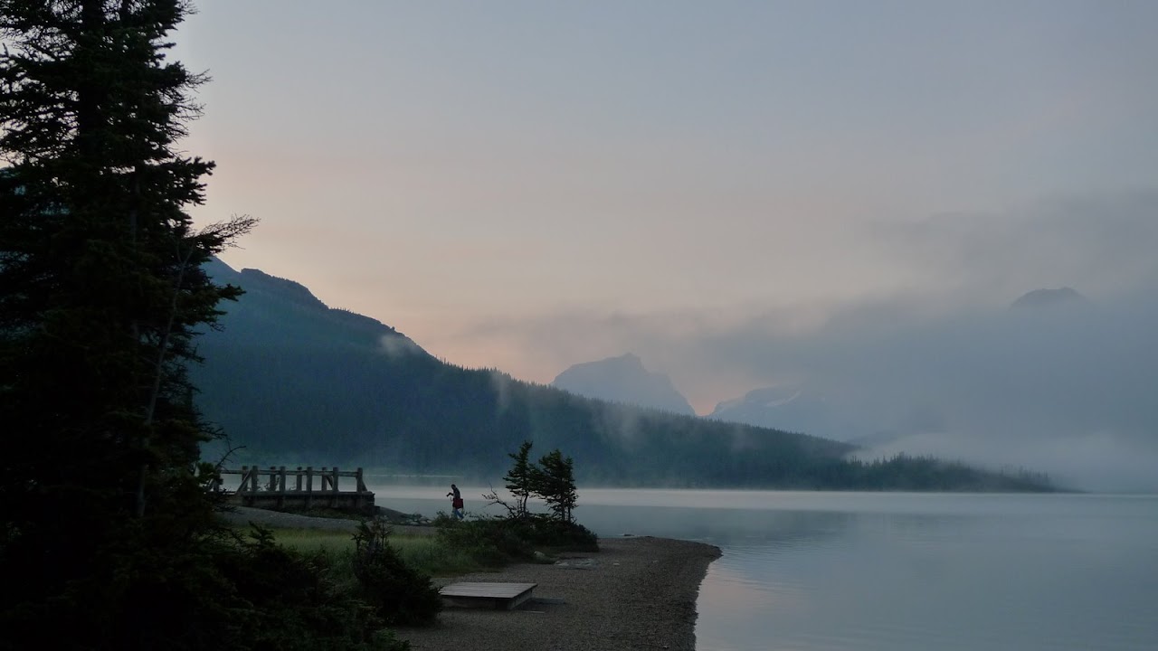 Bow Lake in dawn