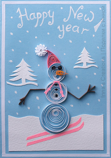 inna s creations happy new year card with a snowman inna s creations happy new year card with a snowman