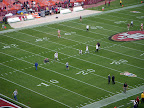 Michael Koenen trying some field goals