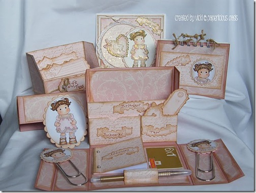 magnolia stationery set open