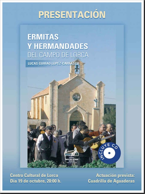 Cartel presentación libro Ermitas y hermandades del Campo de Lorca