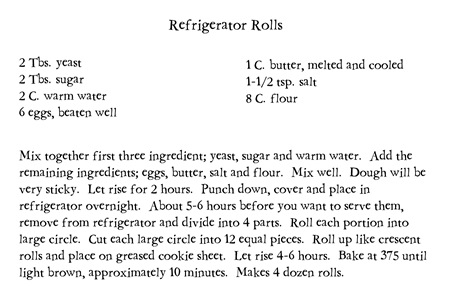Refrigerator Rolls Refrigerator Rolls