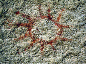 Summer Solstice Cave Pictograph in Indian Valley - Anza Borrego Summer Solstice Cave Pictograph in Indian Valley - Anza Borrego