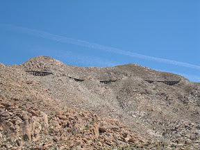 Carrizo Gorge railroad snakes through the desert.