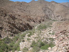 Looking back from where we hiked in