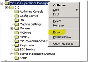 Export registry Export registry