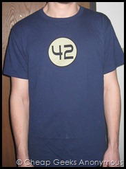 Front of 42 J!NX Tee