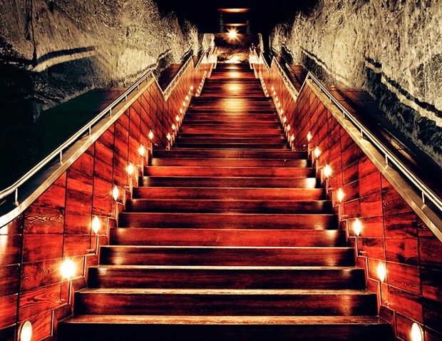 Staircase photography in wieliczka,southern Poland