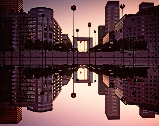 City reflection in Lake