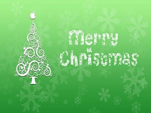 Green Illustrated Christmas Desktop Wallpaper 