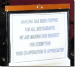 no dancing