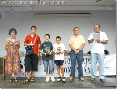 Podio del Torneo Infantil de Estadilla