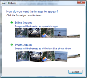 image thumbnail in windows live writer