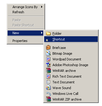Create-New-Shortcut