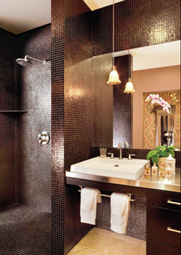 redbury LA Hollywood hotel interior design decor black tile