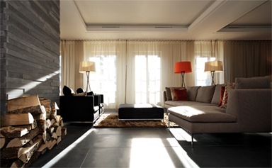 modern ski chalet switzerland interior design rustic contemporary hotel