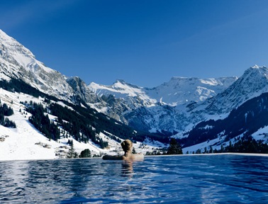 modern ski chalet switzerland interior design rustic contemporary hotel