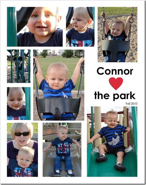 Connor hearts the park - Fall 2010
