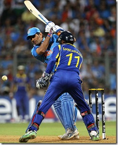 ms dhoni in world cup final 2011 91 in80 balls