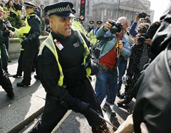 This is London G20 police