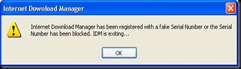Solution For--Internet Download Manager has been registered with a fake serial number